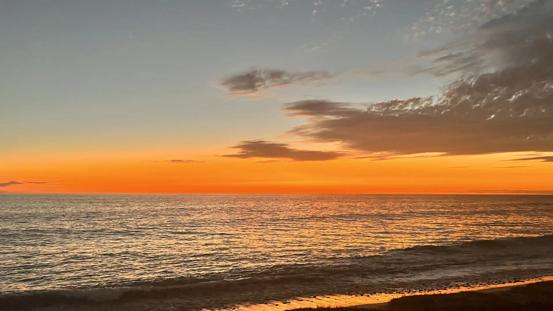 Sunset over the Pacific Ocean in Baja California Sur